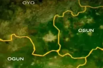 Ride-hailing vehicles operating on a Lagos road