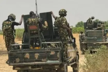 Nigerian troops during Operation Hadin Kai in the North-East