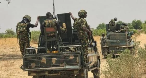 Nigerian troops during Operation Hadin Kai in the North-East