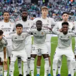 Real Madrid players pose for a team photograph amid reports of dressing room unrest